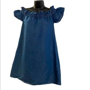 Live 4 truth off shoulder short medium denim dress